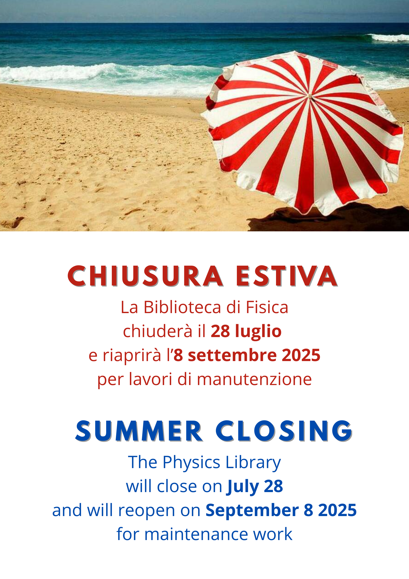 Chiusura Biblioteca