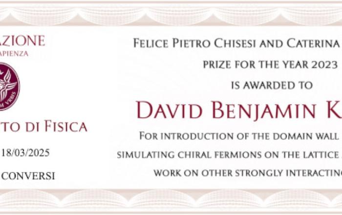 Fondazione Sapienza - Tomassoni Chisesi Physics Prize