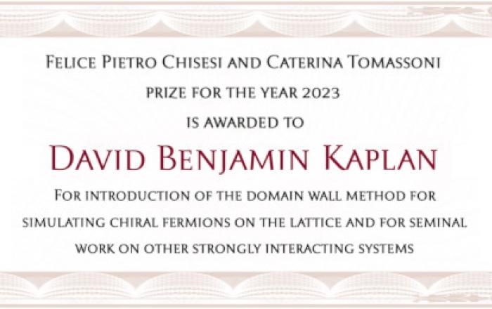 Fondazione Sapienza - Tomassoni Chisesi Physics Prize